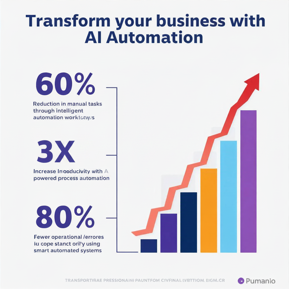 AI automation infographic showing business growth